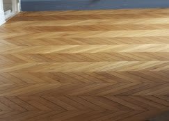 Parquet point de Hongrie en chêne doré